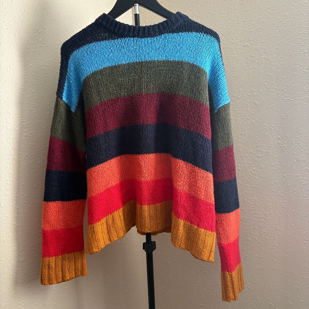 Multicolor Striped Knit Sweater Size S